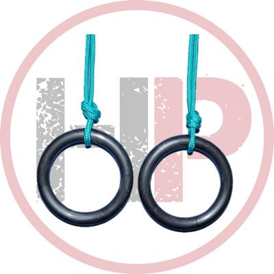 Кольца гимнастические пластиковые без креплений 15019-ника, максимум 130 кг